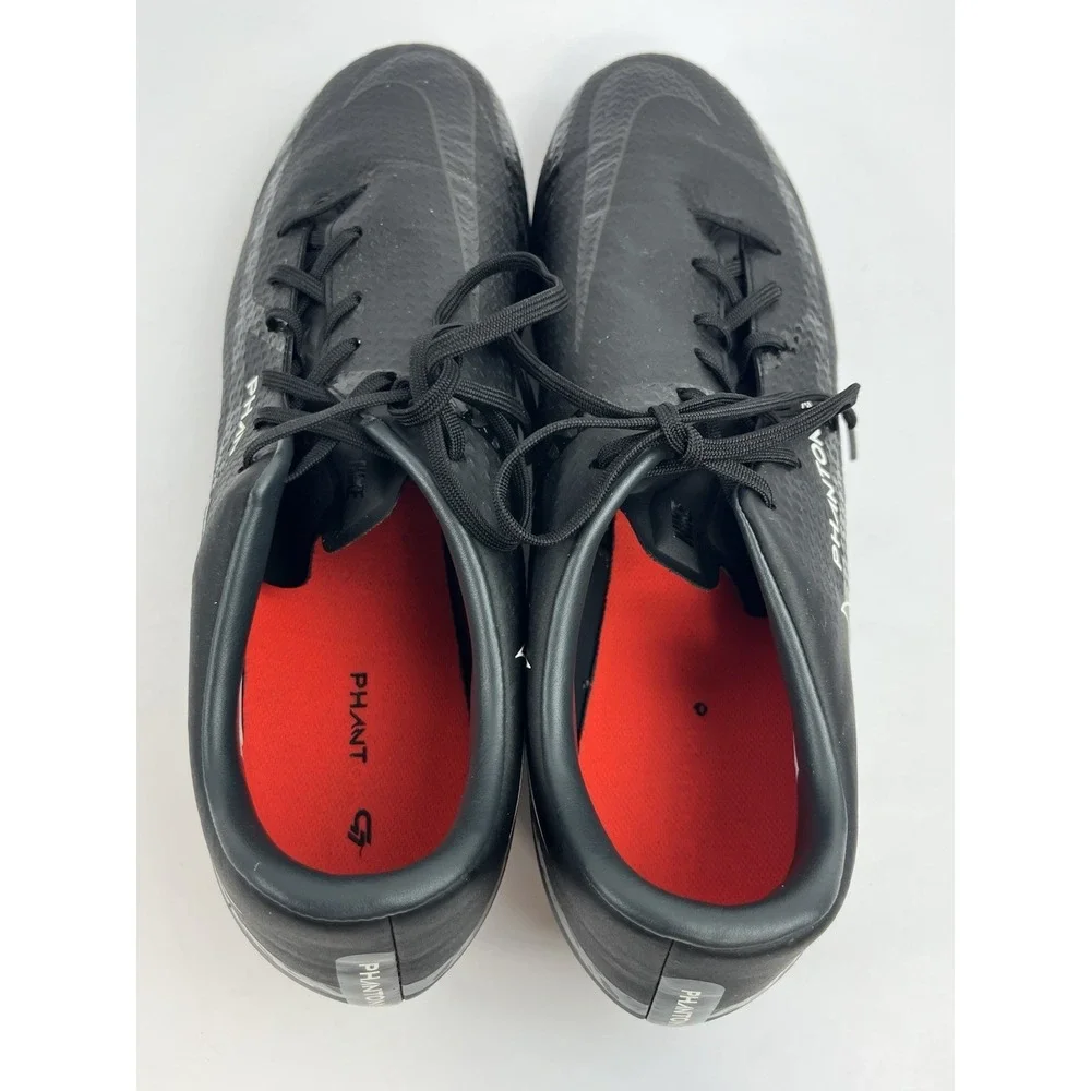 NIKE Phantom GT2 Men's Size 13 Academy FG/MG Shoes Black Smoke Grey Red Athletic